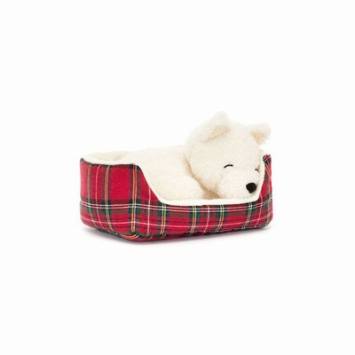 Jellycat Napping Nipper Westie Dog USA | 26401OENC